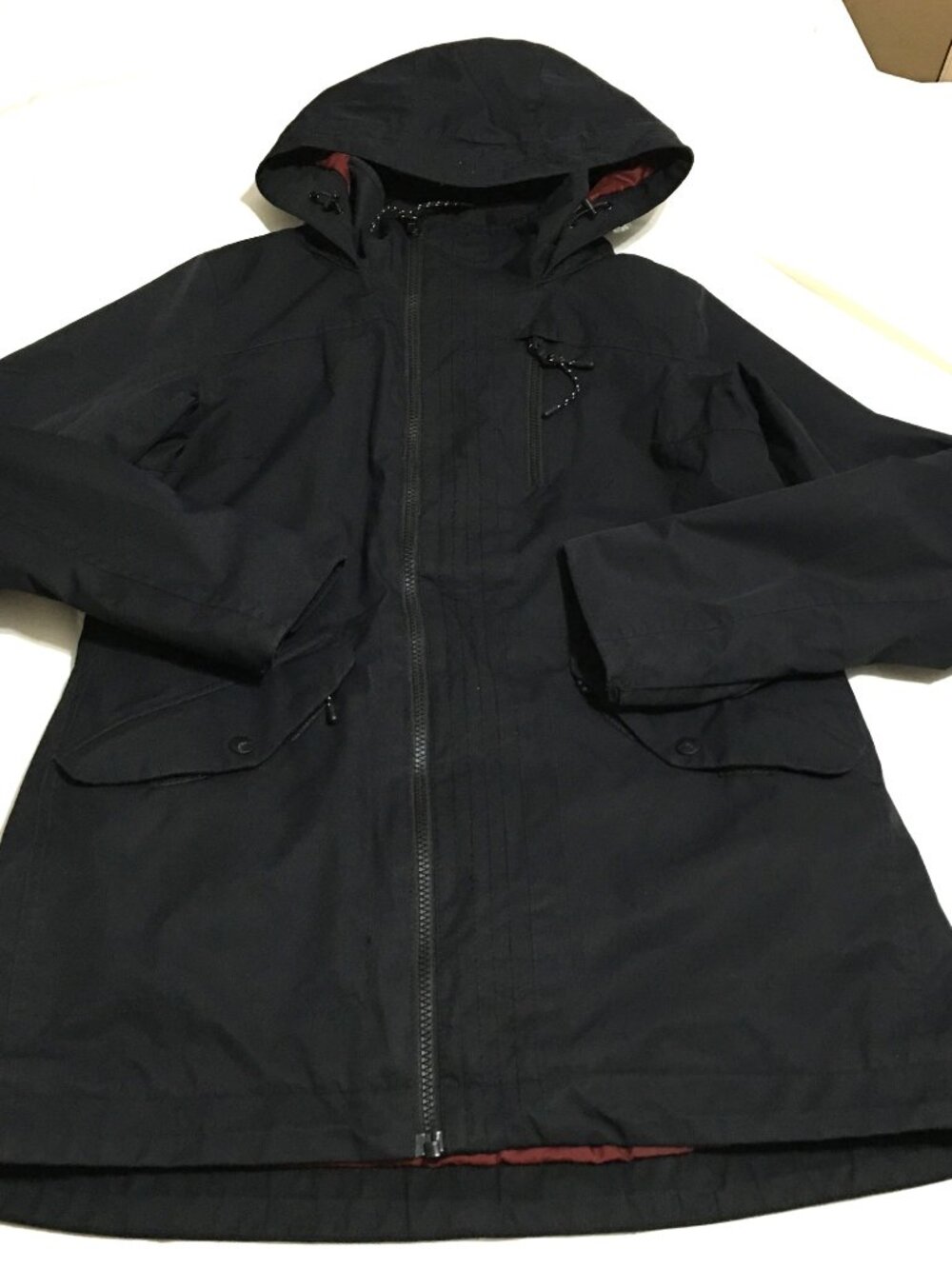 Burton Ski Snowboard Jacket Women's Small Black Living Lining Hooded Thermolite